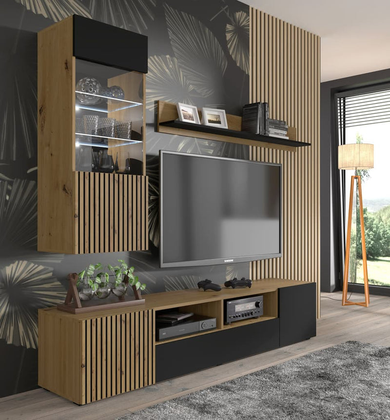 Auris TV Cabinet 200cm [Oak] - Lifestyle Image