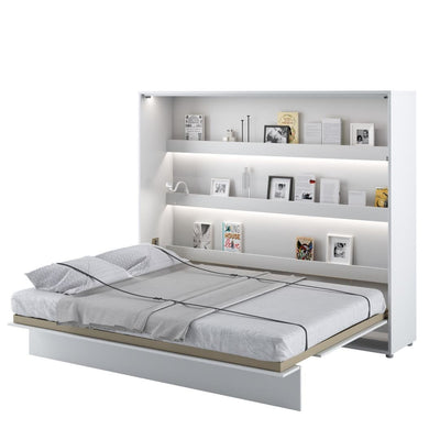 BC-14 Horizontal Wall Bed Concept 160cm [White Matt] - White Background 3
