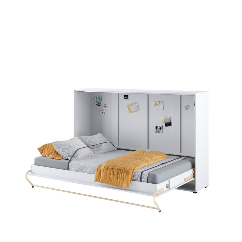 CP-05 Horizontal Wall Bed Concept Pro 120cm with Over Bed Unit [White] - Open Wall Bed Image 2