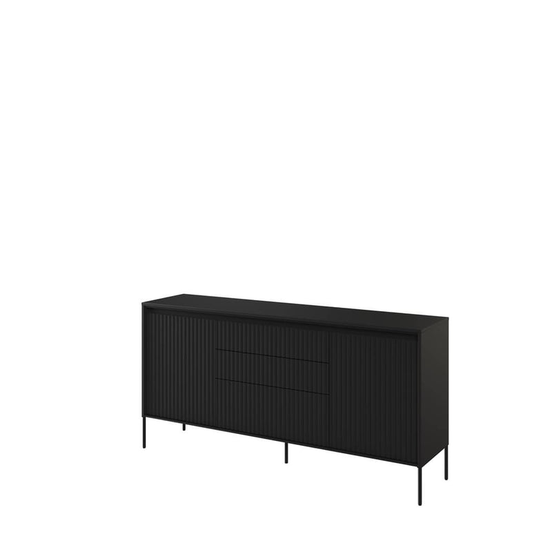 Trend TR-01 Sideboard Cabinet 166cm [Black Matt] - White Background