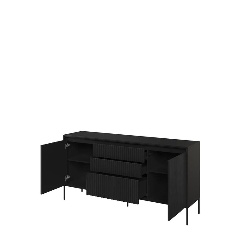 Trend TR-01 Sideboard Cabinet 166cm [Black Matt] - Interior Layout