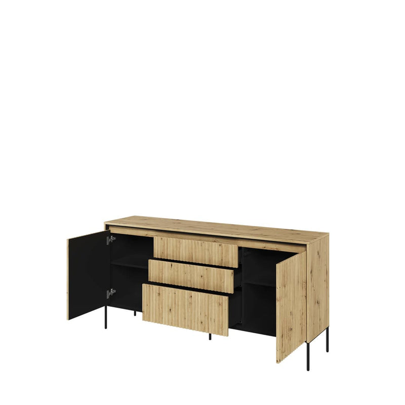 Trend TR-01 Sideboard Cabinet 166cm [Oak Artisan] - Interior Layout