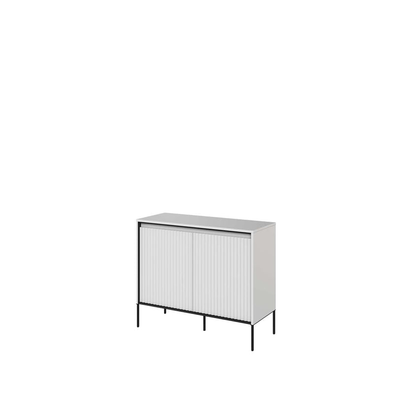 Trend TR-02 Sideboard Cabinet 98cm [White Matt] - White Background
