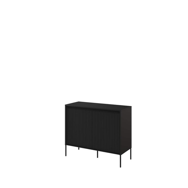 Trend TR-02 Sideboard Cabinet 98cm [Black Matt] - White Background