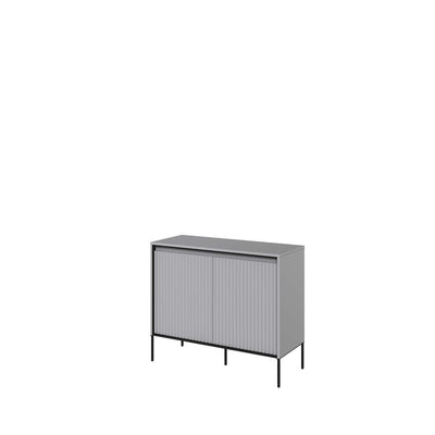 Trend TR-02 Sideboard Cabinet 98cm [Grey Matt] - White Background