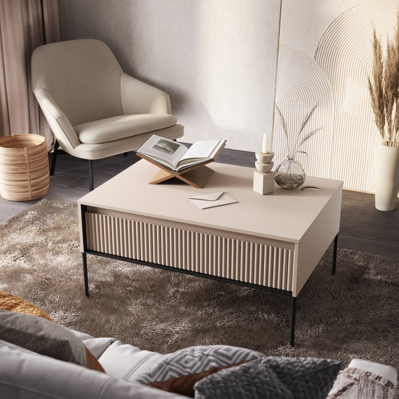 Trend TR-09 Coffee Table 100cm [Beige] - Lifestyle Image 
