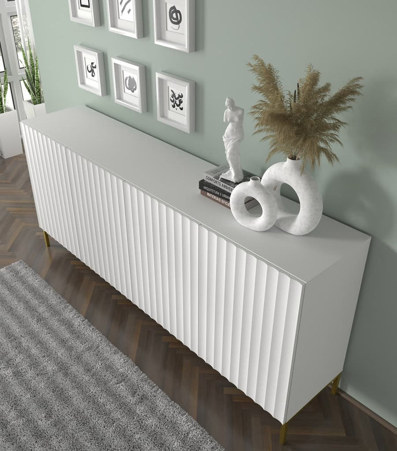 Wave Large Sideboard Cabinet 200cm [White] - Lifestyle Image 2
