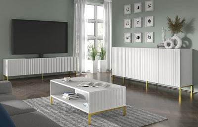 Wave Large Sideboard Cabinet 200cm [White] - Lifestyle Image 3