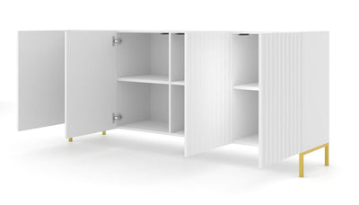 Wave Large Sideboard Cabinet 200cm [White] - Interior Layout