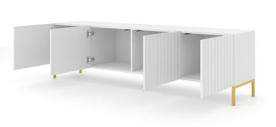 Wave TV Cabinet 200cm [White] - Interior Layout