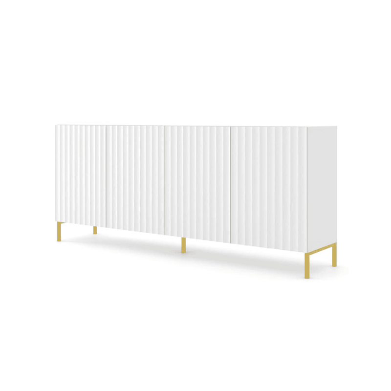 Wave Large Sideboard Cabinet 200cm [White] - White Background