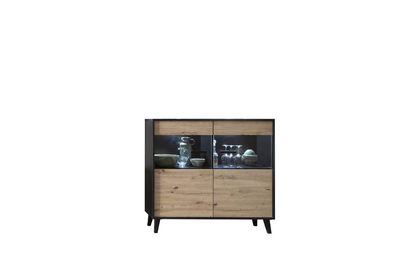 Artona 81 Display Cabinet 126cm [Oak] - White Background