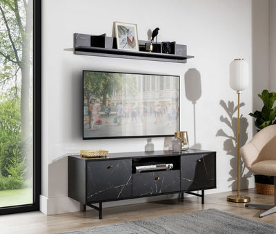 Veroli 03 TV Cabinet 150cm [Black] - Lifestyle Image 