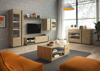 Arco Living Room Set [Oak Artisan] - Lifestyle Image