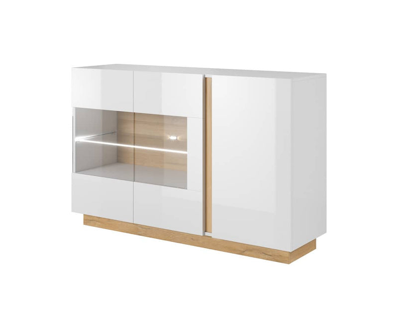Arco Display Cabinet 139cm [White] - White Background