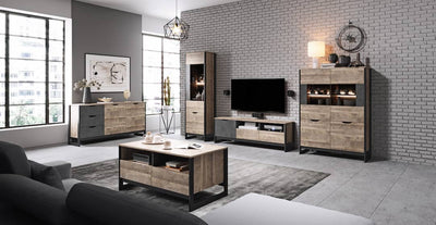 Arden Display Cabinet 109cm [Oak] - Lifestyle Image