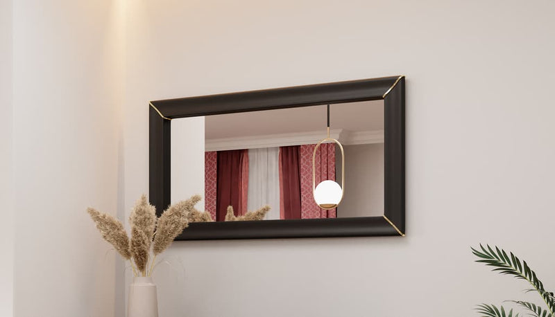 Arno Wall Mirror 120cm [Black] - Lifestyle Image