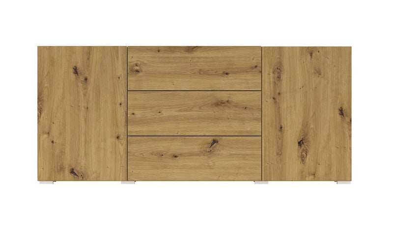 Ava 26 Sideboard Cabinet 140cm [Oak] - White Background 3