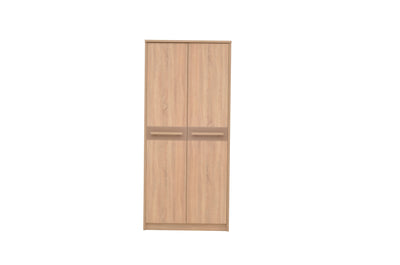 Cremona Hinged Door Wardrobe 95cm [Oak] - White Background