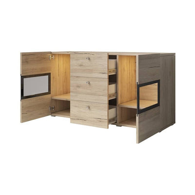 Baros 26 - Sideboard Cabinet 132cm [Oak] - Interior Image
