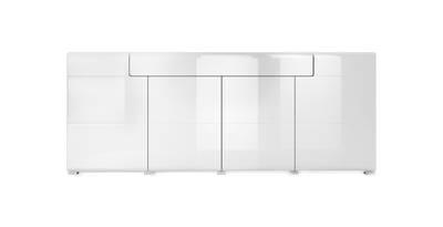 Toledo 25 Sideboard Cabinet 208cm [Front White Gloss with White Matt Carcass] - Front Angle