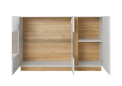Arco Display Cabinet 139cm [White] - Interior Layout