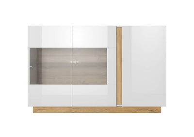 Arco Display Cabinet 139cm [White] - Front Angle