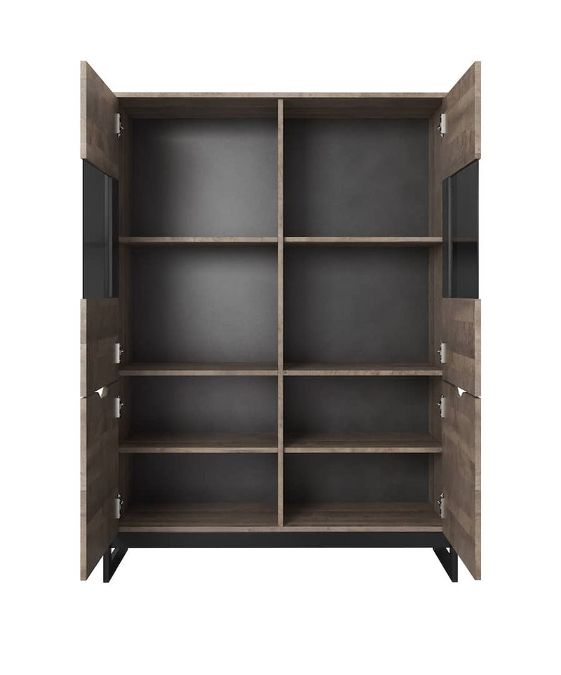 Arden Display Cabinet 109cm [Oak] - Interior Layout