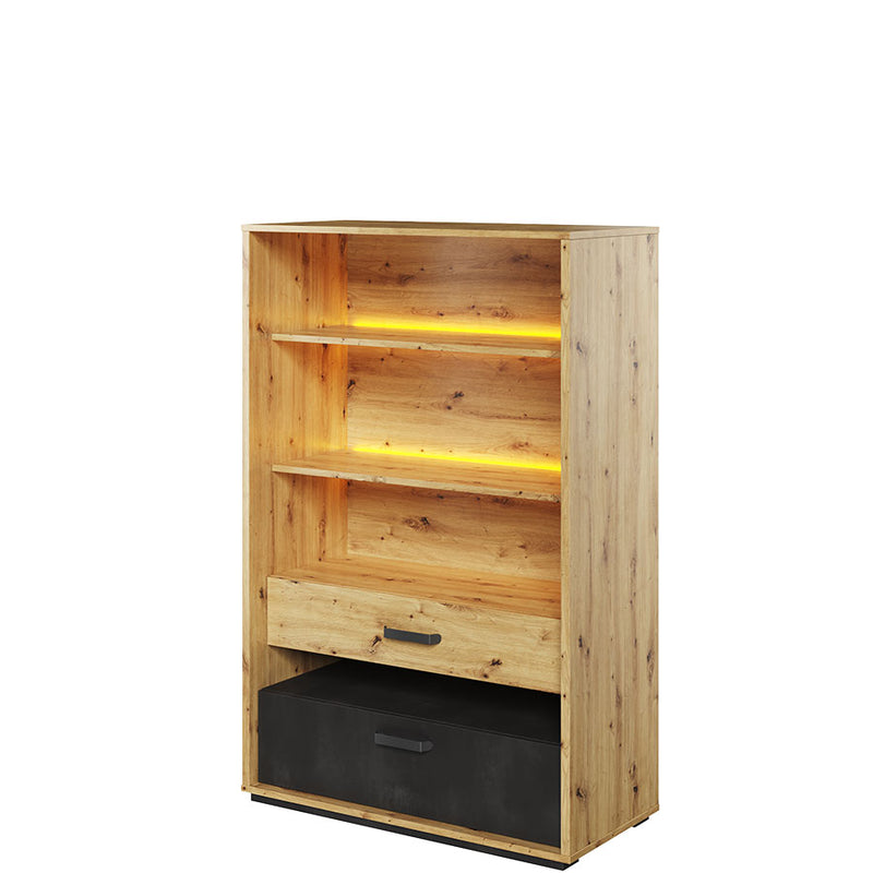 Qubic 06 Bookcase 90cm with LED