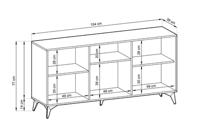 Diamond Large Sideboard Cabinet 154cm