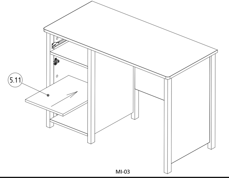 Mia MI-03 Computer Desk 110cm