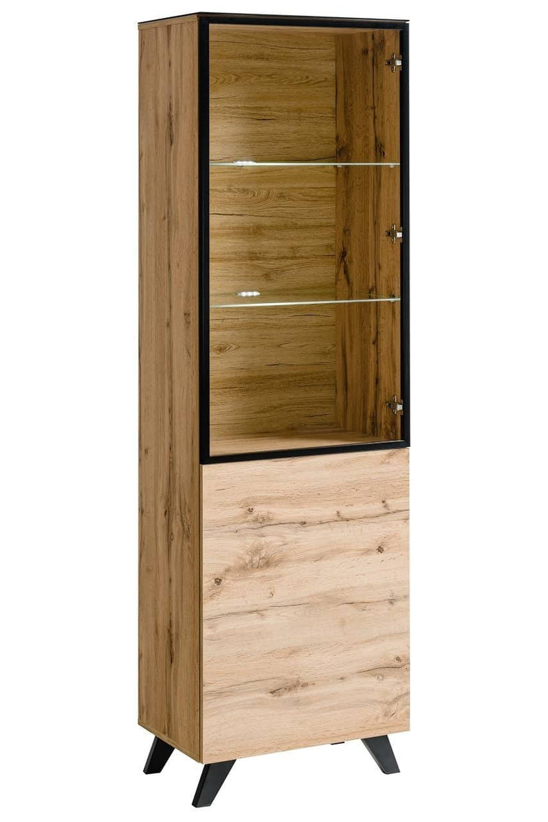 Thin Tall Display Cabinet 60cm