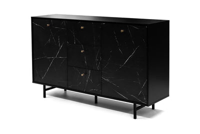 Veroli 01 Sideboard Cabinet 150cm [Black] - White Background
