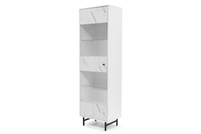 Veroli 04 Tall Display Cabinet 60cm [White] - White Background