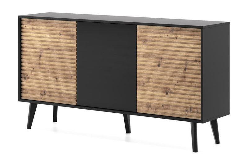 Willow Large Sideboard Cabinet 154cm [Black] - White Background