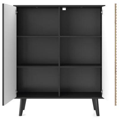Willow Highboard Cabinet 104cm [Black] - Interior Layout