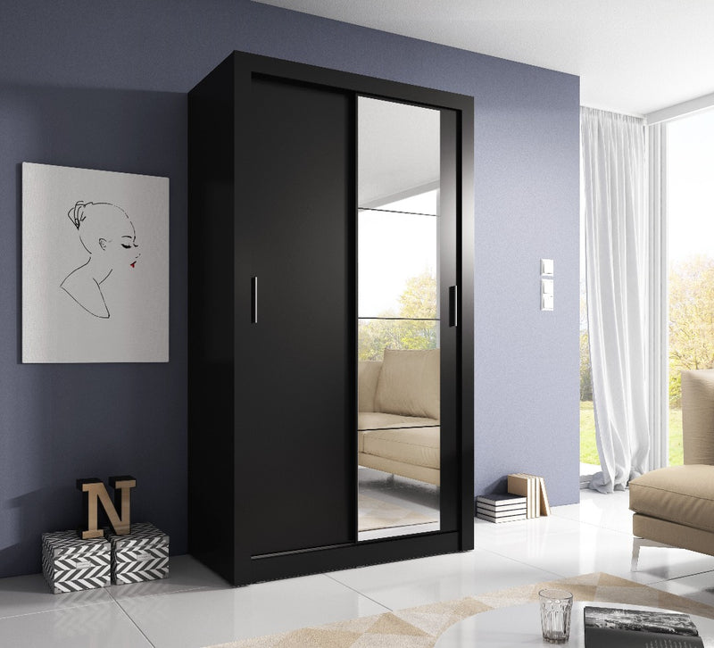 Arti 6 - 2 Sliding Door Wardrobe 120cm [Black]