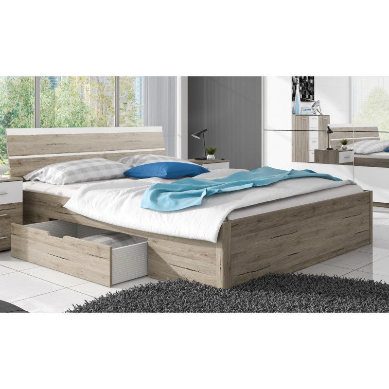Beta Divan Bed in San Remo Oak [Oak] - Lifestyle Image