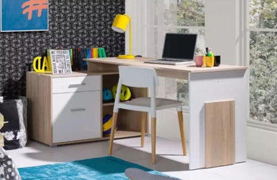 Como 60 Corner Desk 110cm [White] - Lifestyle Image