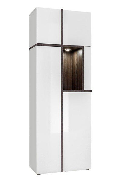 Cross Tall Display Cabinet 70cm [White] - White Background