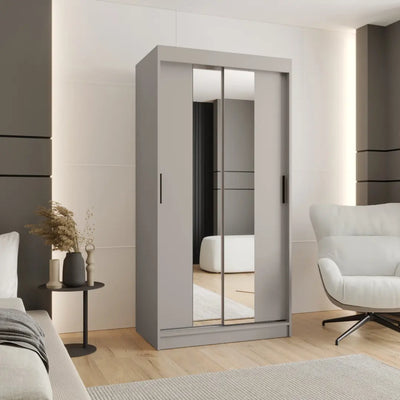 Rubino T1 Sliding Door Wardrobe 100cm