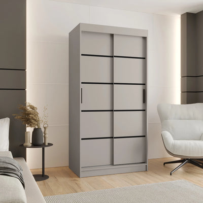 Rubino V1 Sliding Door Wardrobe 100cm