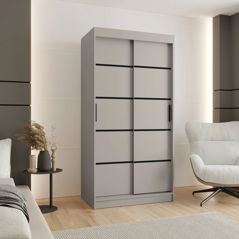 Rubino V1 Sliding Door Wardrobe 100cm