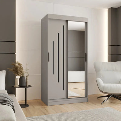 Rubino Y2 Sliding Door Wardrobe 100cm