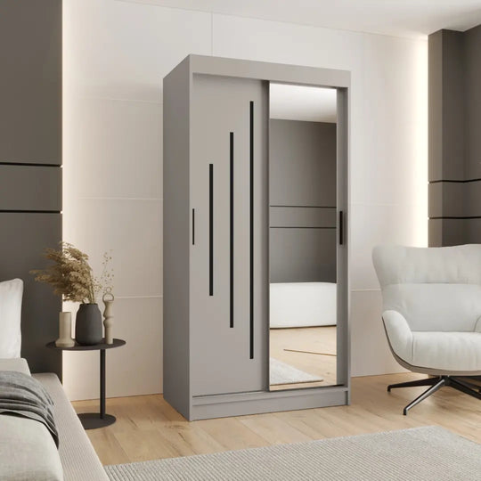 Rubino Y2 Sliding Door Wardrobe 100cm