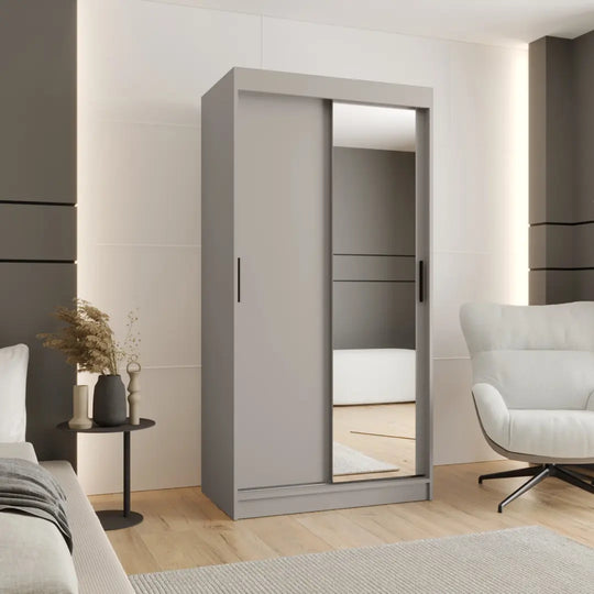 Rubino T2 Sliding Door Wardrobe 100cm