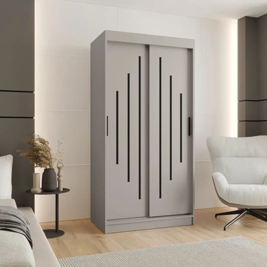 Rubino Y Sliding Door Wardrobe 100cm