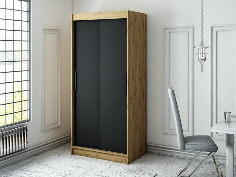 Leto T Sliding Door Wardrobe 100cm