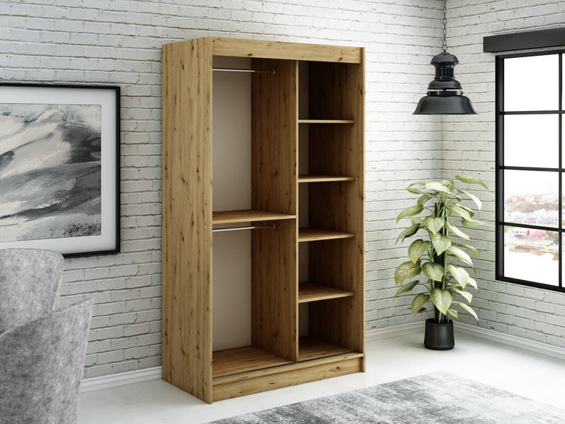 Leto T Sliding Door Wardrobe 120cm