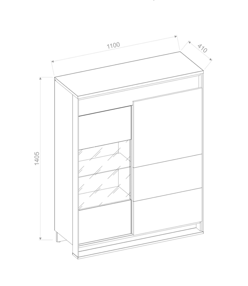 Quant QA-06 Display Cabinet 110cm
